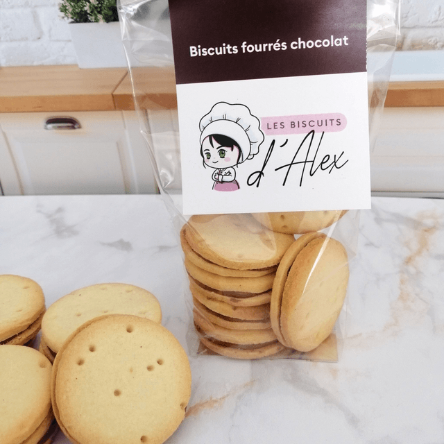 Biscuits fourrés au chocolat